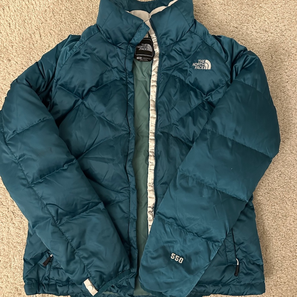 the north face goose down puff jacket women large 550